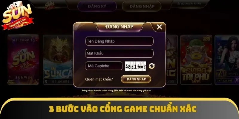 3 bước vào cổng game chuẩn xác