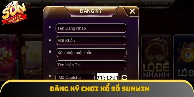 Đăng ký tài khoản Sunwin để chơi xổ số Đăng ký tài khoản Sunwin để chơi xổ số